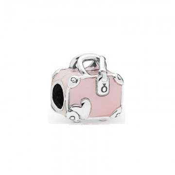 Pink Travel Bag Enamel Charm DOCJ9794